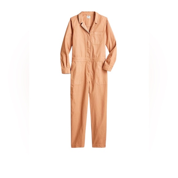 J. Crew Foundry women’s chino coveralls Size 18 Peach - Picture 1 of 3